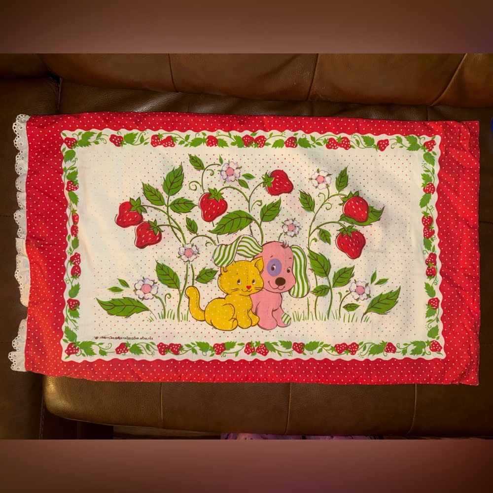 Vintage 80’s strawberry shortcake pillow case